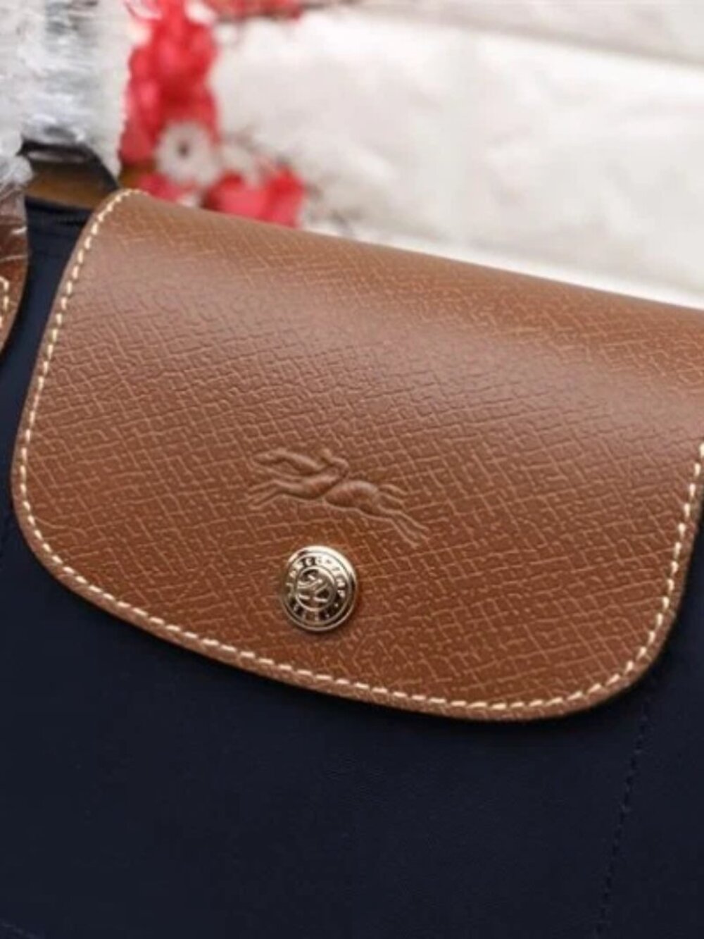 Foldable Tote • Blue • Everyday Handbag - Picture 7 of 10